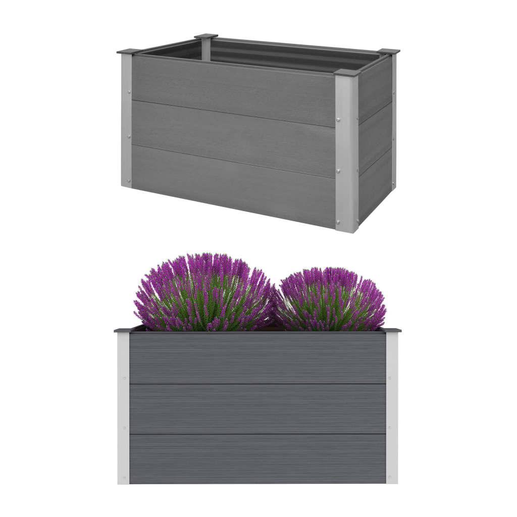 Forhøjet plantekasse 100x50x54 cm grå WPC Forhøjet plantekasse 100x50x54 cm grå WPC