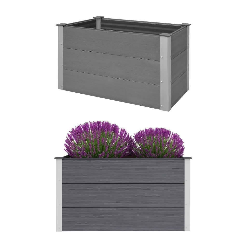 Forhøjet plantekasse 100x50x54 cm grå WPC Forhøjet plantekasse 100x50x54 cm grå WPC