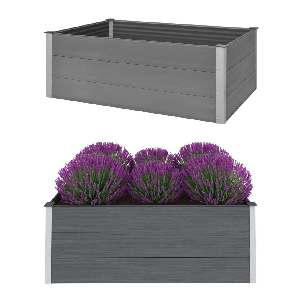 Forhøjet plantekasse 150x100x54 cm grå WPC Forhøjet plantekasse 150x100x54 cm grå WPC