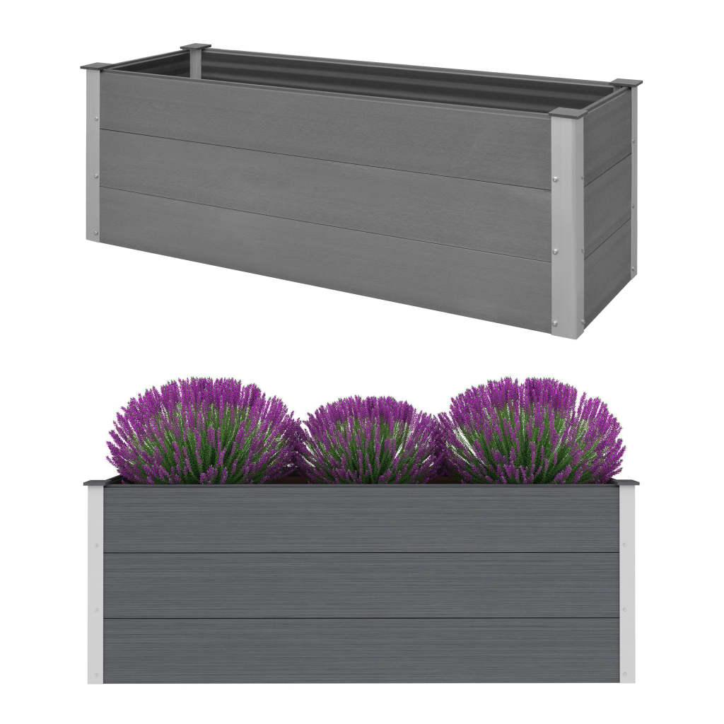Forhøjet plantekasse 150x50x54 cm grå WPC Forhøjet plantekasse 150x50x54 cm grå WPC