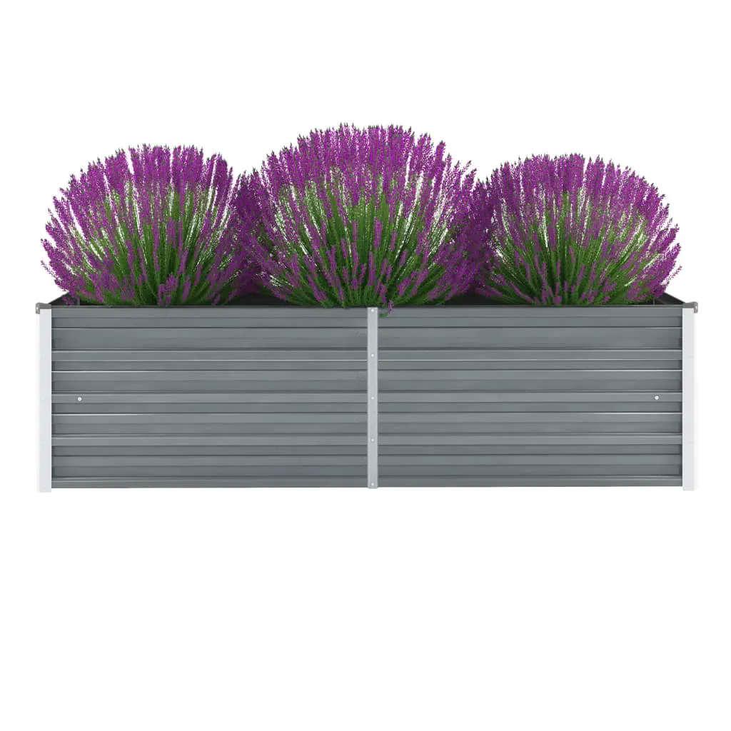Forhøjet plantekasse 160x40x45 cm galvaniseret stål grå Forhøjet plantekasse 160x40x45 cm galvaniseret stål grå
