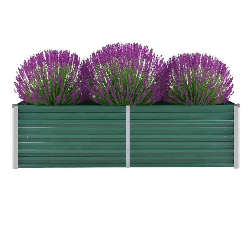 Forhøjet plantekasse 160x40x45 cm galvaniseret stål grøn Forhøjet plantekasse 160x40x45 cm galvaniseret stål grøn