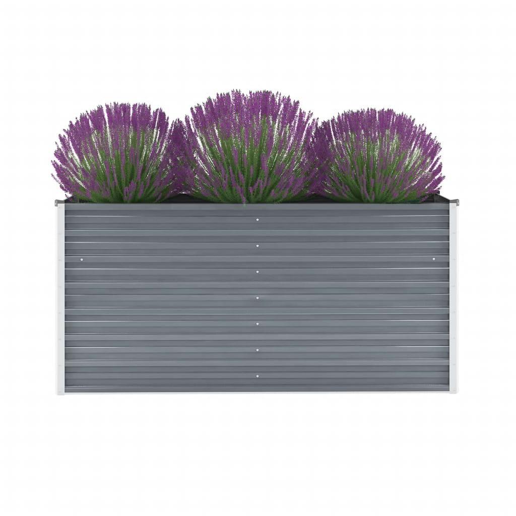 Forhøjet plantekasse 160x40x77 cm galvaniseret stål grå Forhøjet plantekasse 160x40x77 cm galvaniseret stål grå