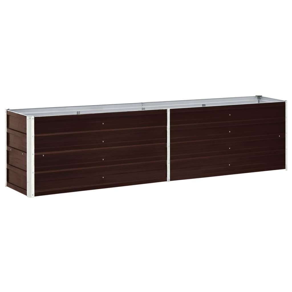 Forhøjet plantekasse 240x40x45 cm galvaniseret stål brun Forhøjet plantekasse 240x40x45 cm galvaniseret stål brun