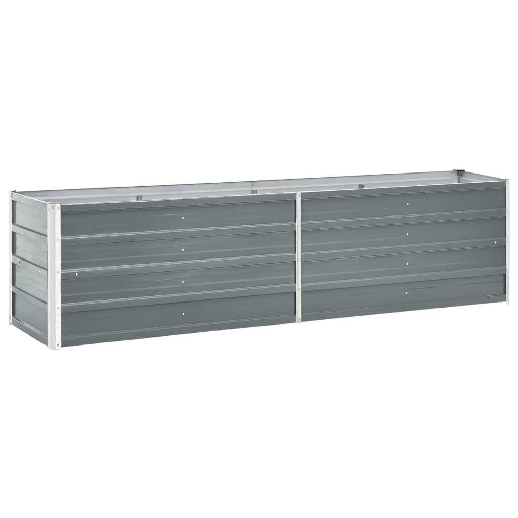 Forhøjet plantekasse 240x40x45 cm galvaniseret stål grå Forhøjet plantekasse 240x40x45 cm galvaniseret stål grå