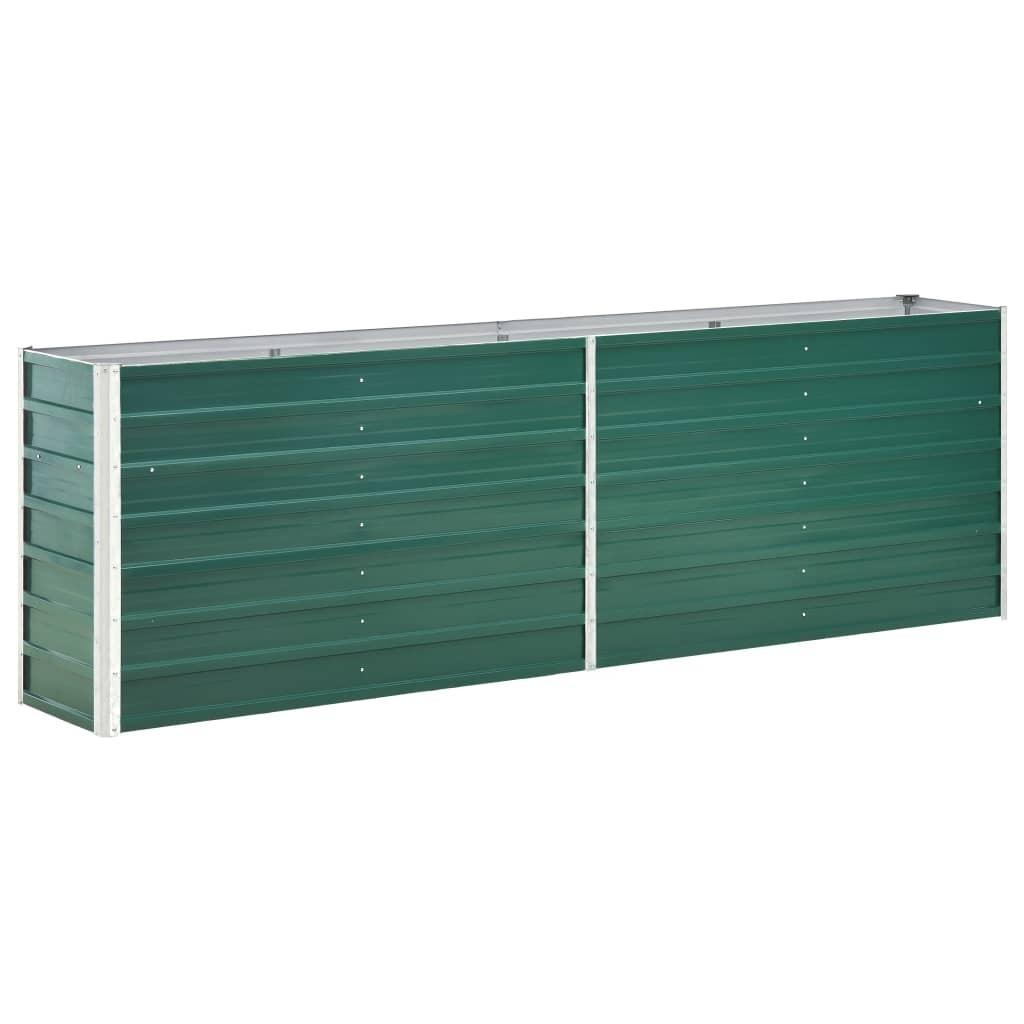 Forhøjet plantekasse 240x40x77 cm galvaniseret stål grøn Forhøjet plantekasse 240x40x77 cm galvaniseret stål grøn