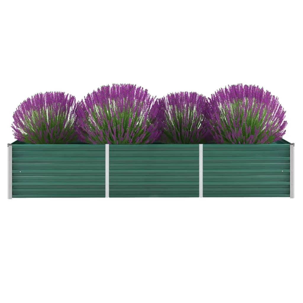 Forhøjet plantekasse 240x80x45 cm galvaniseret stål grøn Forhøjet plantekasse 240x80x45 cm galvaniseret stål grøn