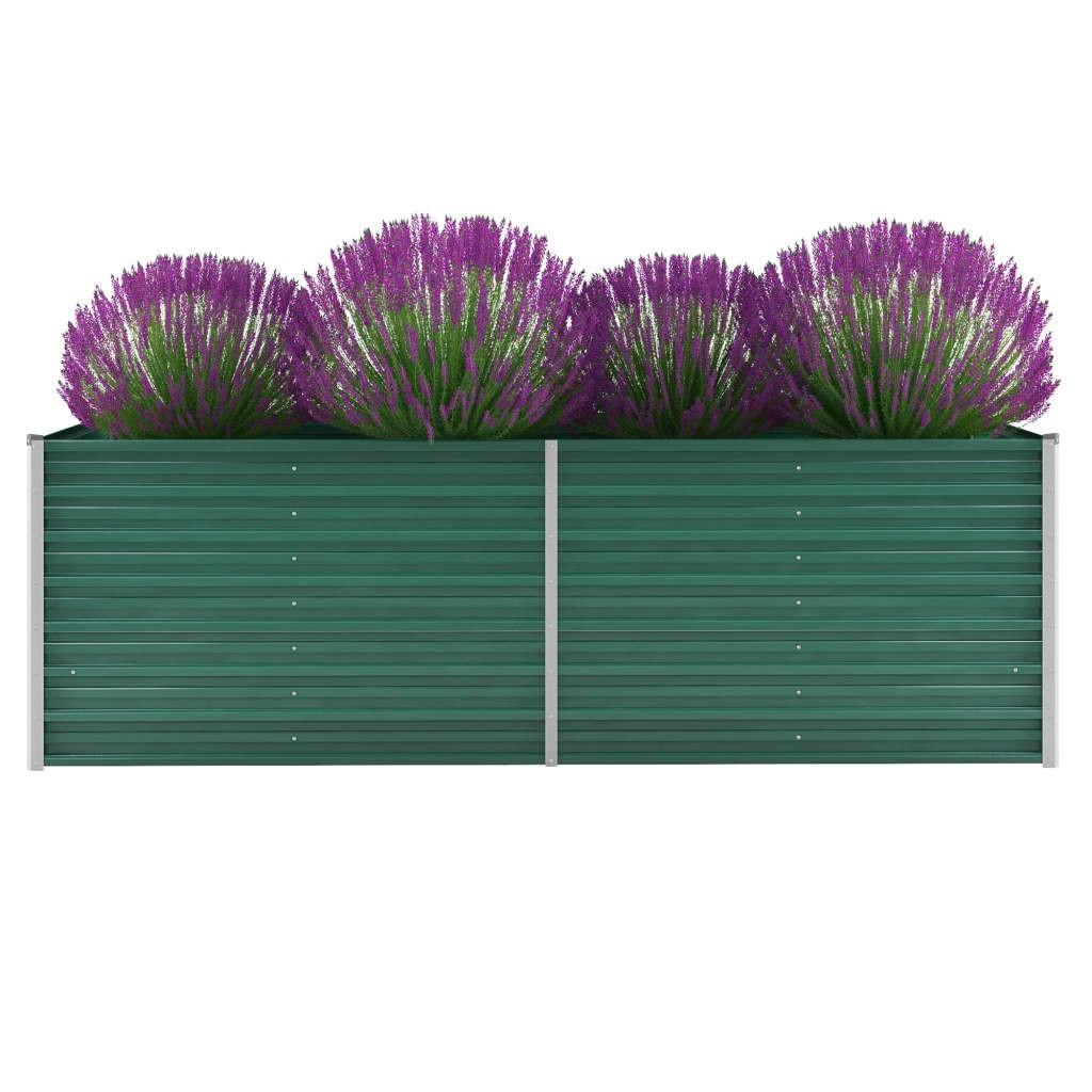 Forhøjet plantekasse 240x80x77 cm galvaniseret stål grøn Forhøjet plantekasse 240x80x77 cm galvaniseret stål grøn