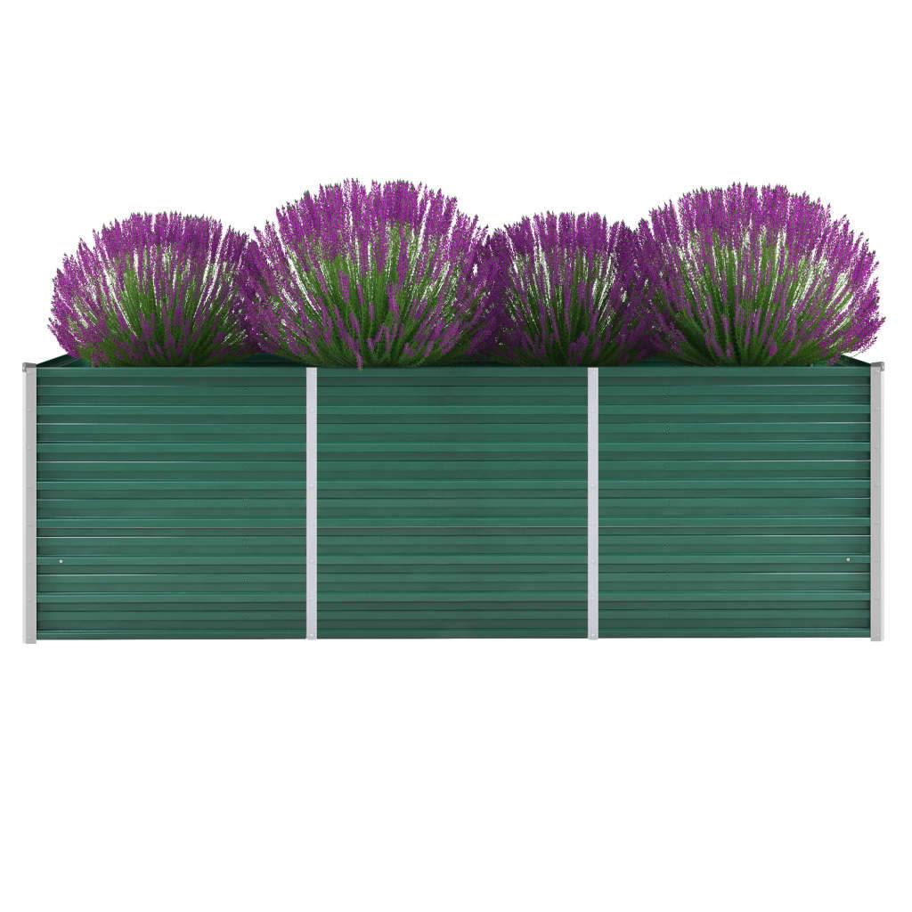 Forhøjet plantekasse 240x80x77 cm galvaniseret stål grøn Forhøjet plantekasse 240x80x77 cm galvaniseret stål grøn