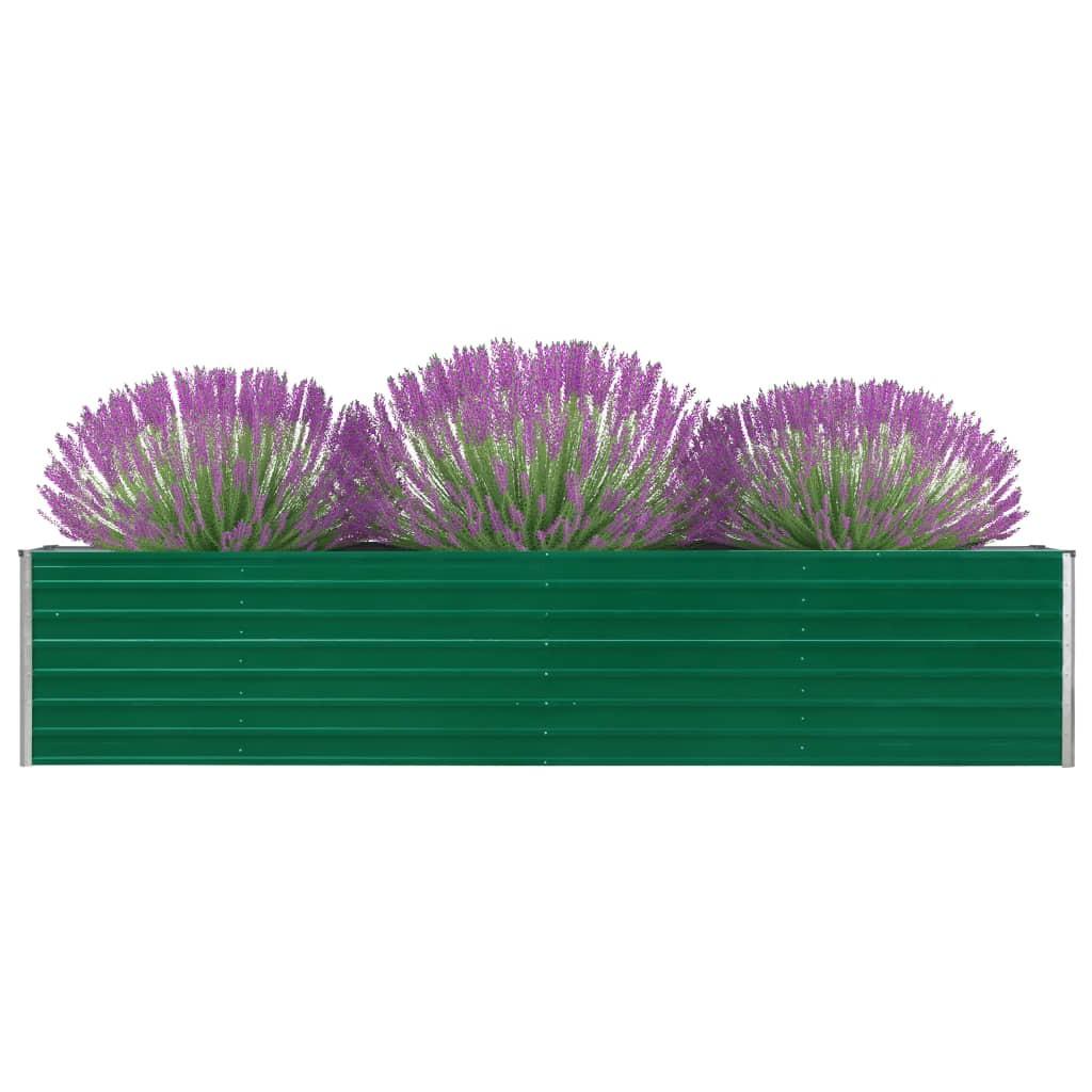 Forhøjet plantekasse 320x40x45 cm galvaniseret stål grøn Forhøjet plantekasse 320x40x45 cm galvaniseret stål grøn