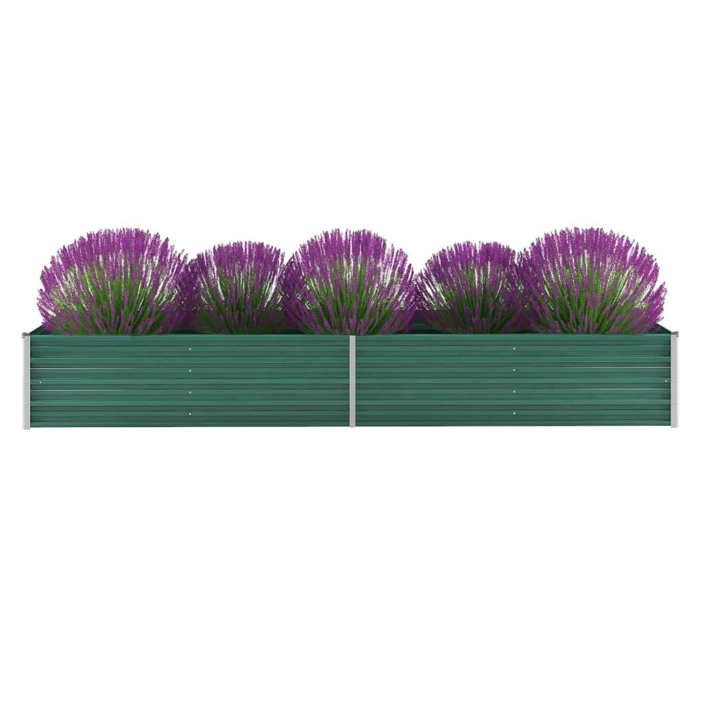 Forhøjet plantekasse 320x80x45 cm galvaniseret stål grøn Forhøjet plantekasse 320x80x45 cm galvaniseret stål grøn