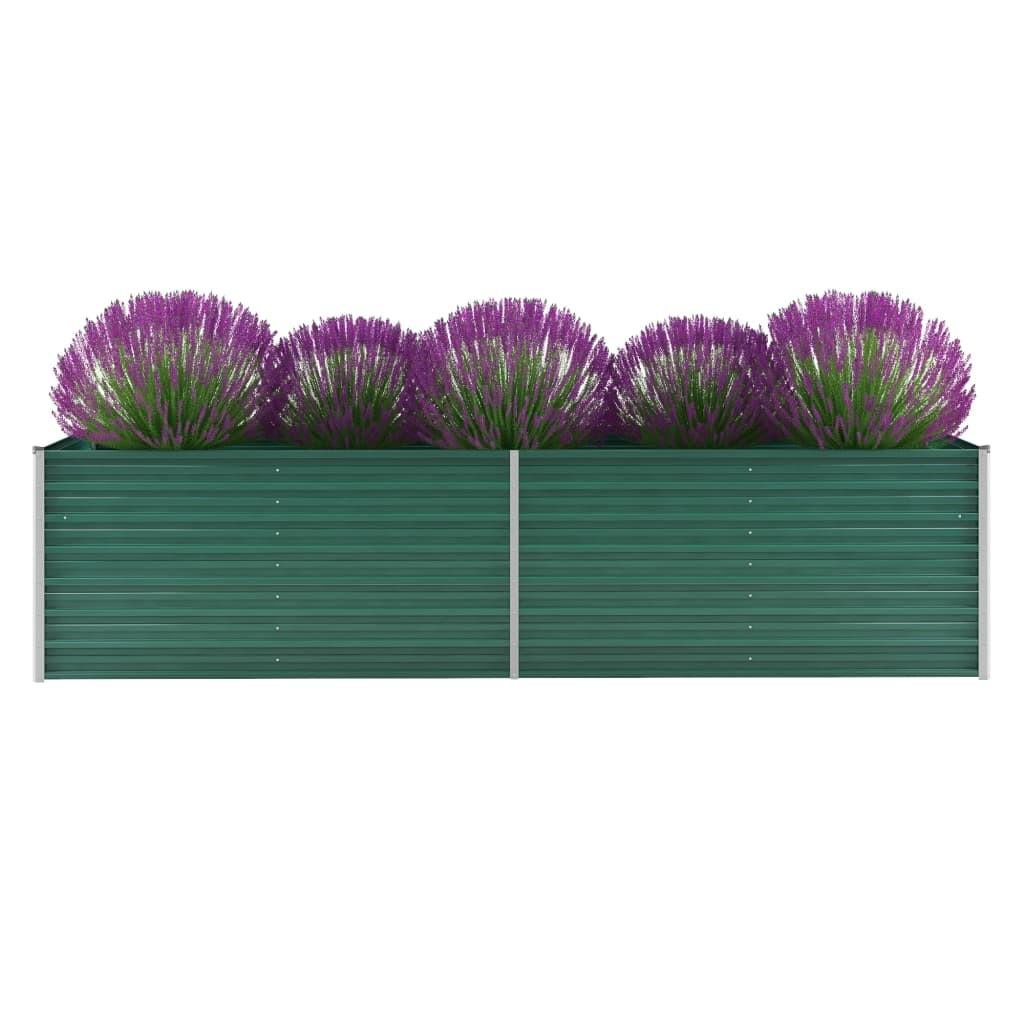 Forhøjet plantekasse 320x80x77 cm galvaniseret stål grøn Forhøjet plantekasse 320x80x77 cm galvaniseret stål grøn