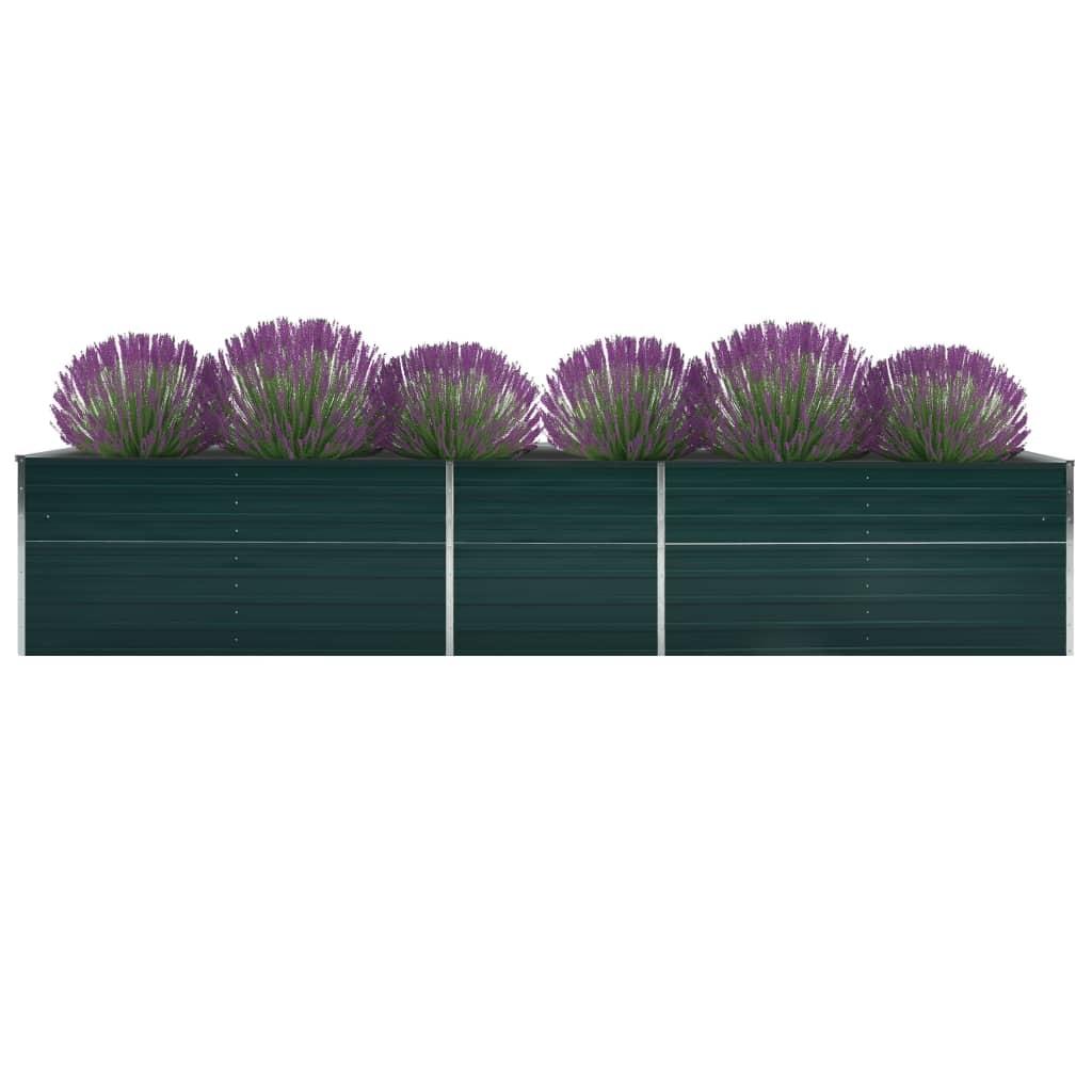 Forhøjet plantekasse 400x80x45 cm galvaniseret stål grøn Forhøjet plantekasse 400x80x45 cm galvaniseret stål grøn