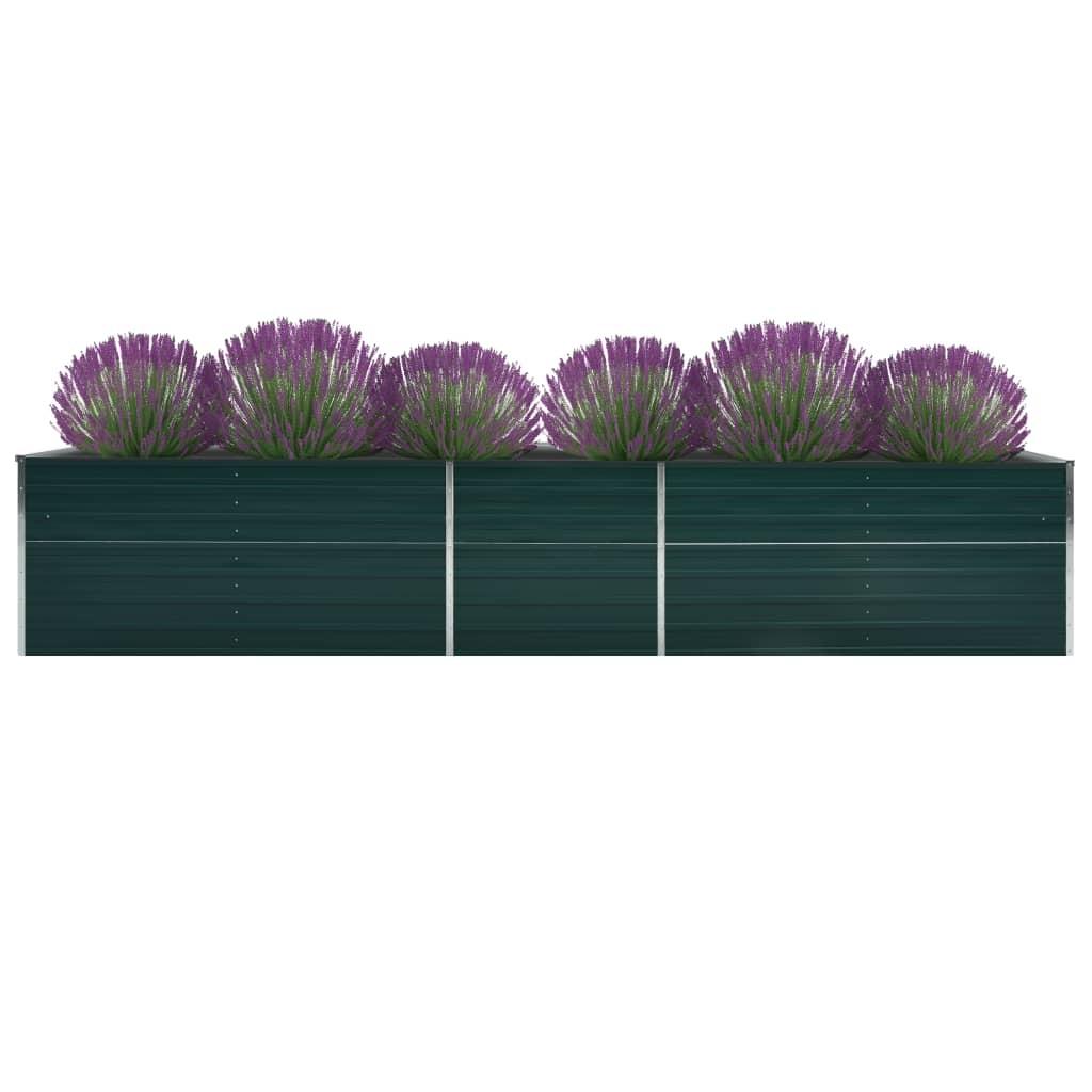 Forhøjet plantekasse 400x80x77 cm galvaniseret stål grøn Forhøjet plantekasse 400x80x77 cm galvaniseret stål grøn