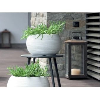 Furu Bowl flowerpot, lys grå H: 23 cm Ø: 40 cm Grå 8 liter