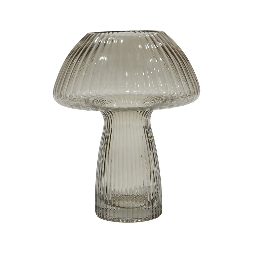 GLAS VASE SVAMP GRÅ GLAS VASE SVAMP GRÅ