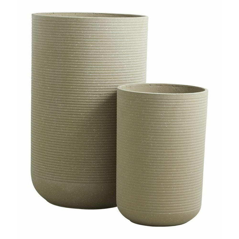 GRANITO urtepotter - 2 stk. - h60/40 cm - creme GRANITO urtepotter - 2 stk. - h60/40 cm - creme