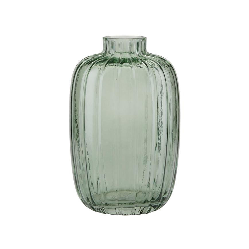 GRØN GLAS VASE GRØN GLAS VASE