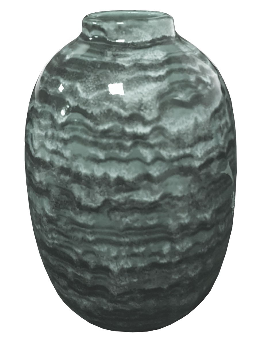 GRØN VASE M/STRUKTUR GRØN VASE M/STRUKTUR