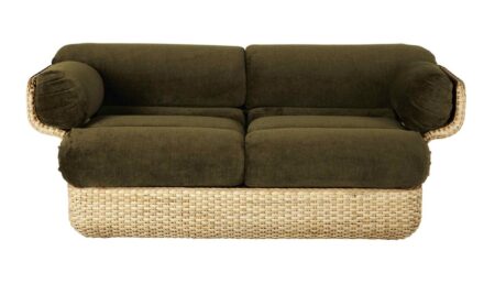 GUBI Basket 2-seater SH: 43 cm - Rattan/Mumble 40