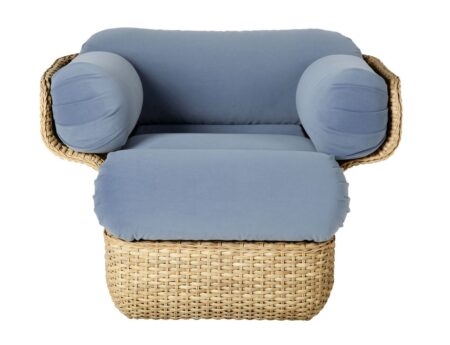 GUBI Basket Lounge Chair SH: 43 cm - Rattan/Sunday 002