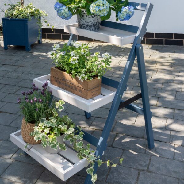Galaxy Small Ladder Plant Stand White