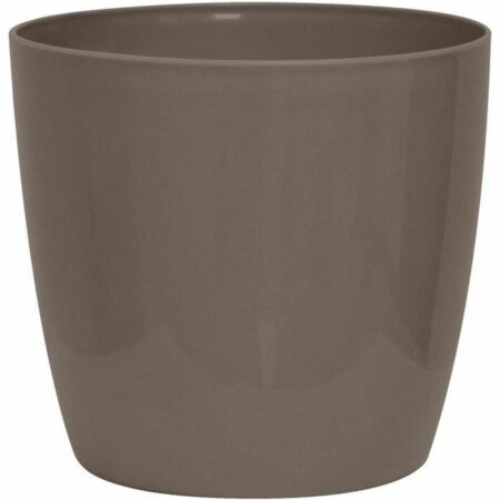 Garden ID urtepotte - taupe, skinnende, 30 × 27 cm, med hjul