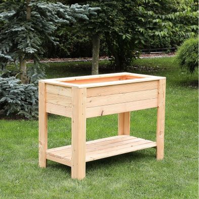 Garden Planter Larch Rectangular Dan by Shire - 82cm