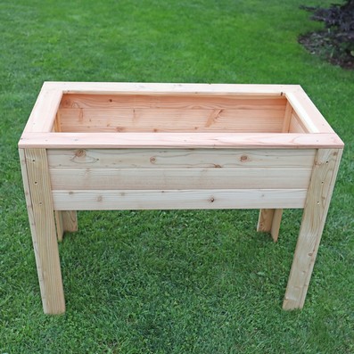 Garden Planter Larch Rectangular Stef by Shire - 80cm