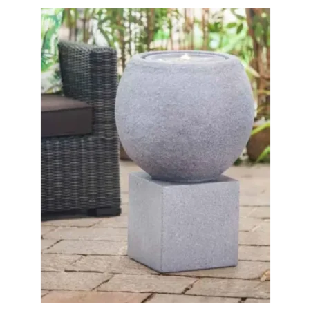 Garden fountain base "Cube", granite color, 31x31x31cm