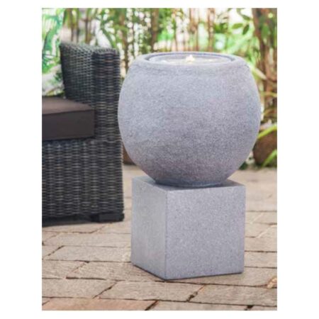 Garden fountain base "Cube", granite color, 31x31x31cm