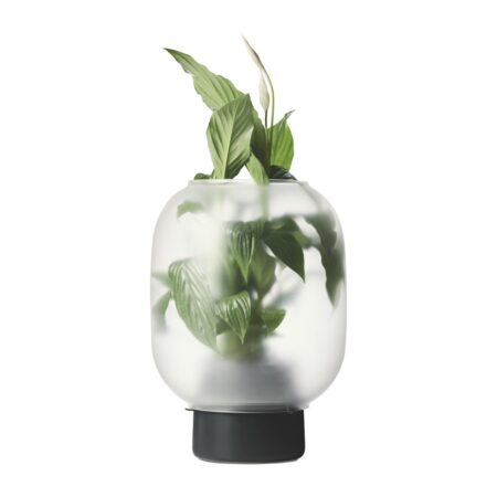 Gejst Nebl krukke med frosted glas Ø26 cm Sort
