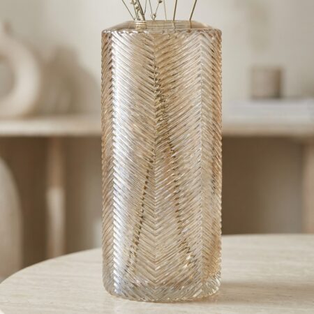Geometrisk Glasvase Guld