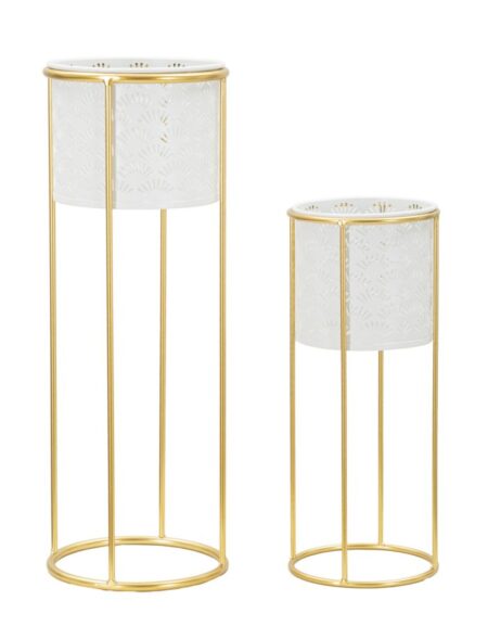 Glam vase i guldfarve, metal - 17x46 14x34 cm