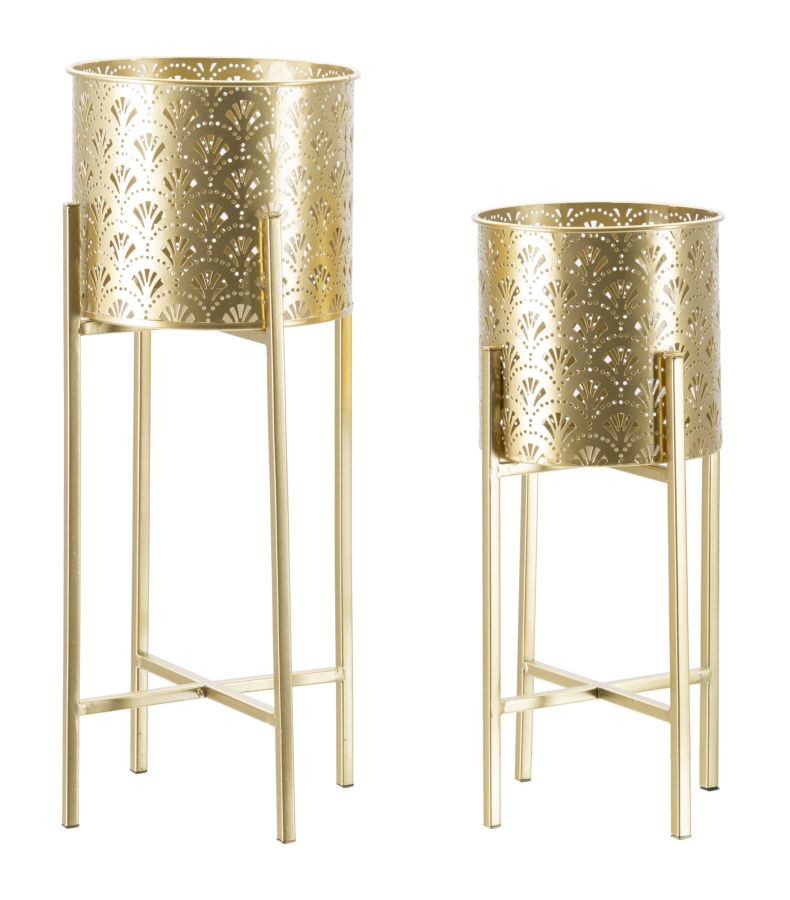 Glam vaser i guldfarve, metal - 21x52 19x42 cm Glam vaser i guldfarve, metal - 21x52 19x42 cm