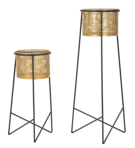 Glam vaser i guldfarve, metal - 37x76 27x51 cm