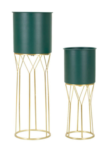 Glam vaser i jern, guldfarvet - 23x70 19x50 cm
