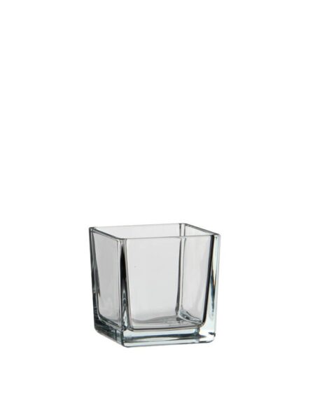 Glas vase L8xB8xH8 cm