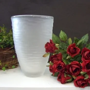 Glas vase i mat look H20cm