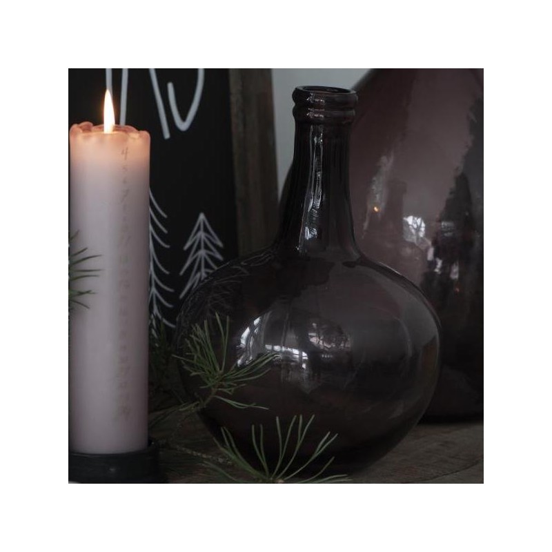 Glasballon / vase malva glas mundblæst - Ib Laursen - H: 24 cm Glasballon / vase malva glas mundblæst - Ib Laursen - H: 24 cm