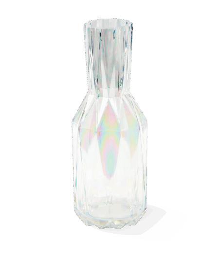 Glass Folds vase, L - multi