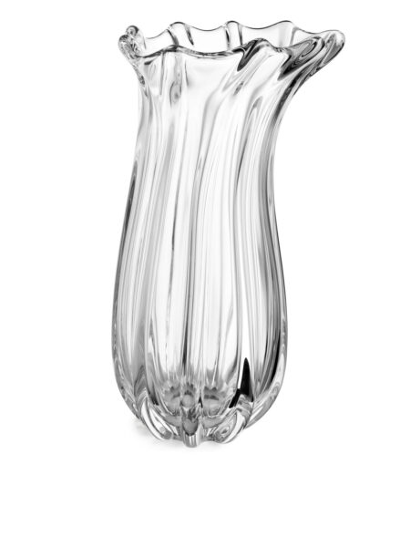 Glass Vase 30 cm - White