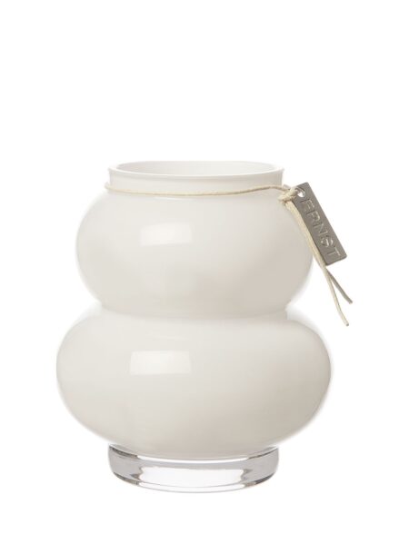 Glass Vase ERNST White