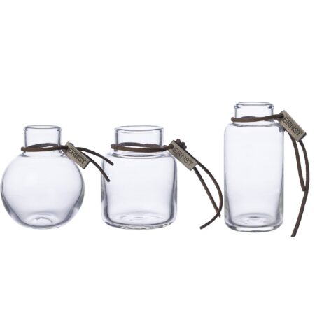 Glasvase 8 cm, 3-pak