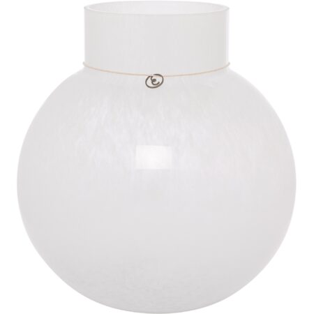 Glasvase rund 25cm Ø24, hvid