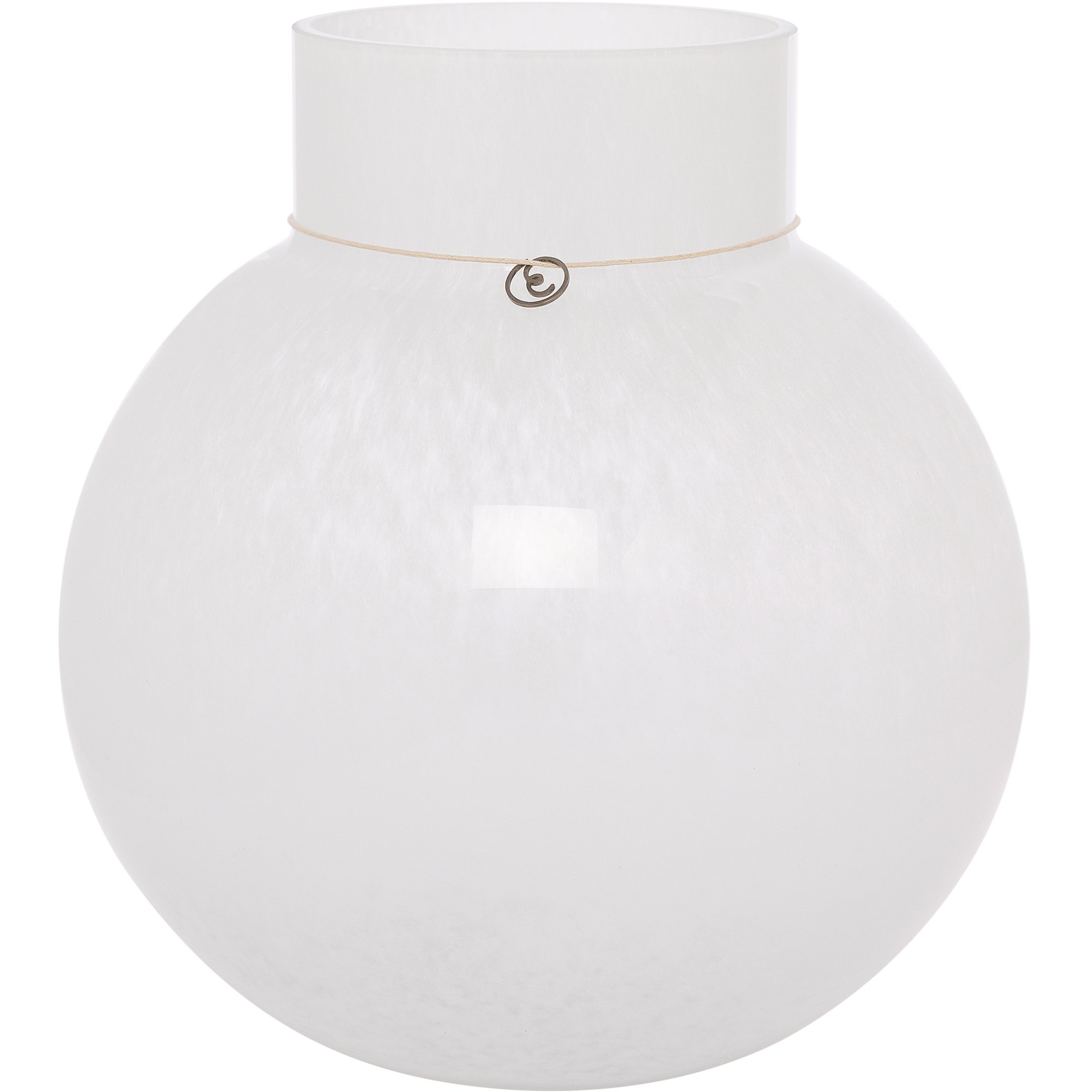 Glasvase rund 25cm Ø24, hvid Glasvase rund 25cm Ø24, hvid