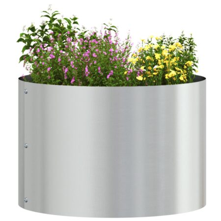 Grå Metal Potte Sæt Galvaniseret Galvaniseret metal Medium