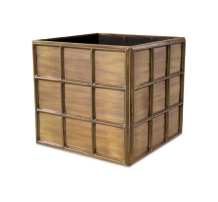 Grid Planter Vintage Brass