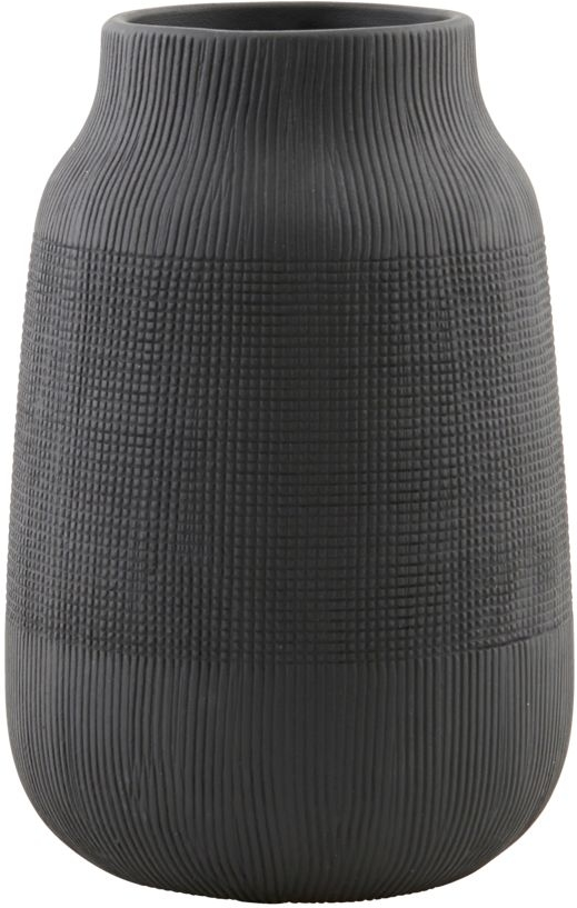 Groove, Vase, sort, H15x22 cm Groove, Vase, sort, H15x22 cm