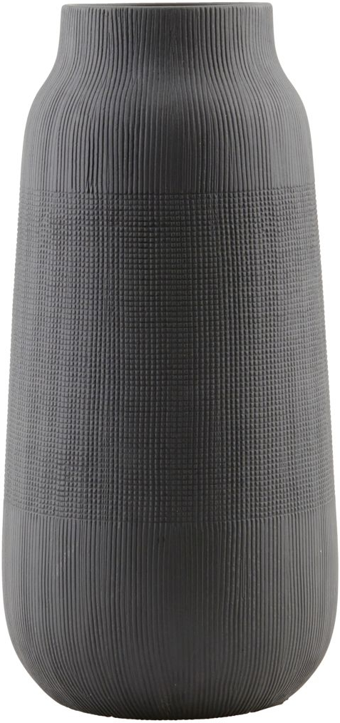 Groove, Vase, sort, H16x35 cm Groove, Vase, sort, H16x35 cm